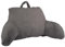 CROWNSHOP Reading Pillow, Cuddle Cushion with Arms, Long Hair Fleece Gaming Cushion, Detachable Backrest, Super Soft (Grey)