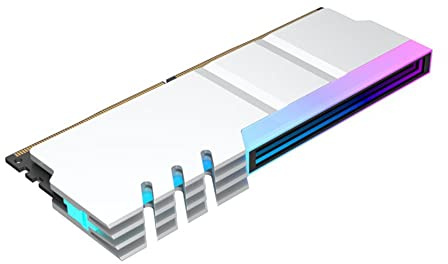 JANZU Ordinateur DDR4 DDR5 5V ARGB Sync MéMoire Radiateur PC RVB Coloré RAM Radiateur Refroidisseur Refroidissement Shim Armure Argent Blanc