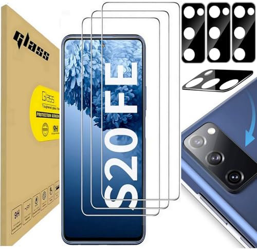 Compatibile con Samsung Galaxy S20 Fe 5G – Set premium schermo + lenti per fotocamera in vetro temperato resistente + difesa completa per la fotocamera