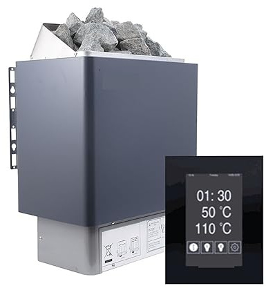 Sauna a vapore, Riscaldatore for sauna da 9 kW, riscaldatore for sauna secca for controller touch screen for sauna tradizionale per sauna spa domestica