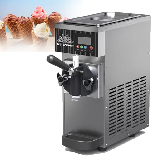 ZHIXUMM Soft Serve Ice Cream Machine For Home, Electric Maker Machine, Gelato Ice Cream Making Machine,80-100 Ice Cream Stick/H, 450w 3.5l, Lcd Display, Auto Clean For Restaurant Snack Bars Grey