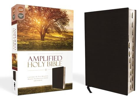 Amplified Holy Bible, Bonded Leather, Black, Thumb Indexed: Captures the Full Meaning Behind the Original Greek and Hebrew