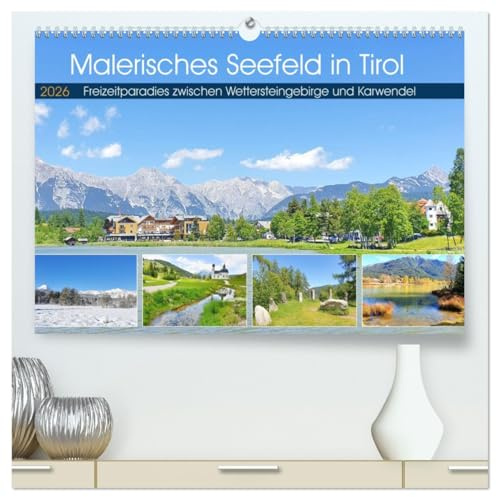 Malerisches Seefeld in Tirol (hochwertiger Premium Wandkalender 2026 DIN A2 quer), Kunstdruck in Hochglanz: Die Olympiaregion Seefeld im Jahresverlauf (CALVENDO Orte)
