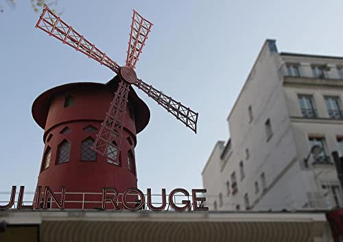 HANSEPUZZLE 12674 - Moulin Rouge Puzzle 260 Teile | Gebäude Puzzle mit hochwertiger Puzzle Aufbewahrung: Kartonbox und wiederverschließbarem Beutel | Puzzle-Maße: 41 x 28,7 cm