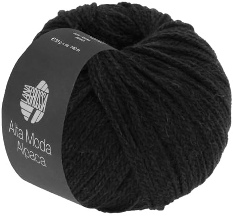 LANA GROSSA Alta Moda Alpaca | Kettengarn aus Alpaka (Baby) | Handstrickgarn aus 90% Alpaka (Baby), 5% Schurwolle (Merino) & 5% Polyamid | 50g Wolle zum Stricken & Häkeln | 140m Garn 6