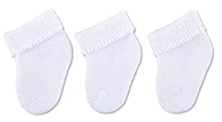 Sterntaler Unisex Baby Calzini Per Neonato 3er-Pack Socken, Weiß (Weiss 500), 0 Monate