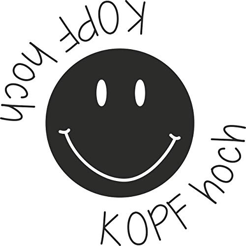 Knorr Prandell 211803009 Stempel aus Holz, rund Motivgröße circa Durchmesser 3,2 cm, Motiv Kopf hoch