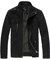 Wantdo Homme Veste en Coton Coupe-Vent Blouson d'Extérieur Décontractée Manteau Classique Elégant Veste Militaire Manteau Randonnée Automne Noir 3XL