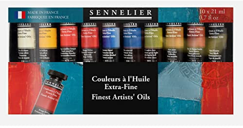 Sennelier Artists Oil Set, Includes Ten 21ml Tubes of Extra-Fine Artist Quality Oil Paint (10-130222-00)
