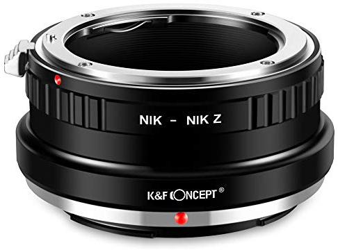 K&F Concept NIK-NIK Z Bajonettadapter Objektiv Ring für Nikon F Objektiv auf Nikon Z 7 und Nikon Z 6 Spiegellose Vollformatkamera