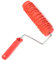 Utoolmart Farbroller, verschiedene Größen, geprägt, für Hausarbeit, Griffe, empaistische Gummi-Maserung, Stempelrolle für Wandmalerei, Dekoration, Rot, 1 Stück, UT190905J-0043, rot, EG045T