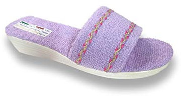 Sandalo Donna Ciabatta Mare Piscina Spa in Spugna 100% Art. 174(40 EU, Lilla)