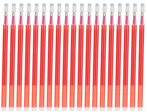 100pcs 100PCs Heat Erasable Pens Refill Fabric Marking Pens Refill Fabric Marker Pen Set for Fabric Quilting Sewing Dressmaking(red)