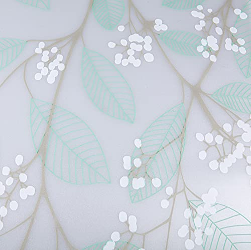 Venilia Fensterfolie statisch Vitrostatic Ficus, Sichtschutz Folie, Milchglasfolie, Scheibenfolie, Folie für Duschkabine, Glasdekorfolie, transparent, 45cm x 1,5m, 200µm (Stärke: 0,2mm)