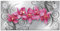 ARTland Wanddeko Glasbilder Wandbild Glas Bild einteilig 100x50 cm Querformat Abstrakt Blumen Orchideen Blüten Kunst Pink Rosa U1QT