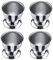 4 Stück Eierhalter Set, Eierhalter Geschirr, Eierbecher Aus Edelstahl, Eierbecher Halter, Eierbecher Eierhalter Edelstahl Soft Boiled Egg Cup Geschirr für Restaurant, Haus, Küche (Silber)