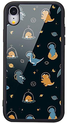MAYCARI iPhone 7 Plus/8 Plus Case - Cute Dinosaur Pattern Hard Back Case with Soft TPU Bumper for Girls & Children