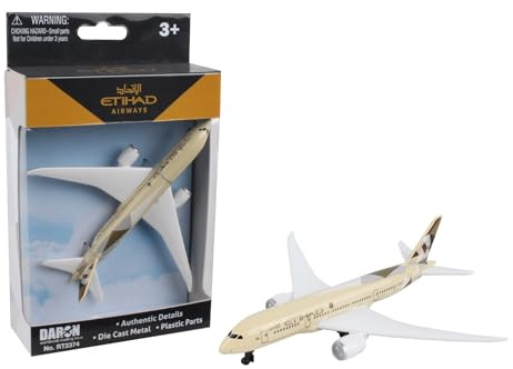 Herpa Toys Single Airplane Ethiad Airways, Kleiner Maßstab, Flugzeug Modell, Sammeln, Spielen, Spielzeug Miniaturmodell aus Kunststoff - für Kinder ab 3 Jahren!