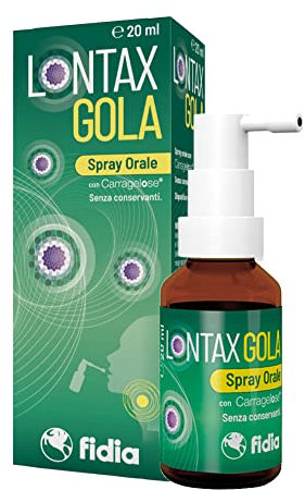 Fidia Farmaceutici LONTAX Gola Spray Oral | Para contrarrestar y favorecer la resolución del resfriado | Aroma a cereza | Apto para adultos y niños | Botella de 20 ml