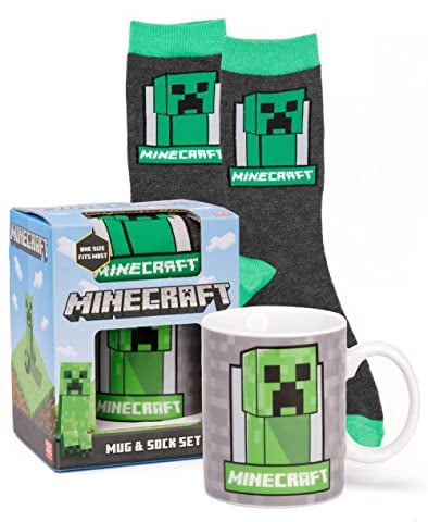 Minecraft Cupe et chaussettes Tasse à la taille d'une taille de 11oz Merchandise taille unique