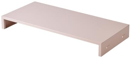 LIHIT LAB Steel Dual Monitor Stands for Laptop/Computer/Desk, Set of 2, 21.3 x 9.8 x 2.6, Salmon Pink (WA7501-2P-12)