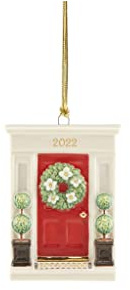 Lenox 2022 Our New Home Front Door Ornament, Porcelain, Multicolor, 0.35