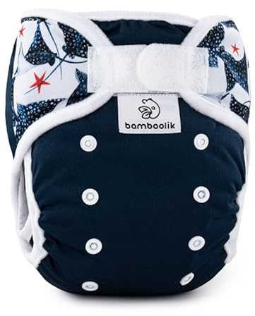 Bamboolik DUO | Überhose | Klettverschluss | Nappy Liners | waschbar | Verstellbare Stoffwindeln | | Windeln wiederverwendbar | Stoffwindel Überhose | Windelüberhose | MADE IN EU