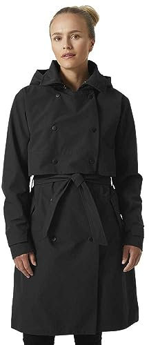 Helly Hansen Damen Jane Trench Trenchcoat, 990 Schwarz, XL