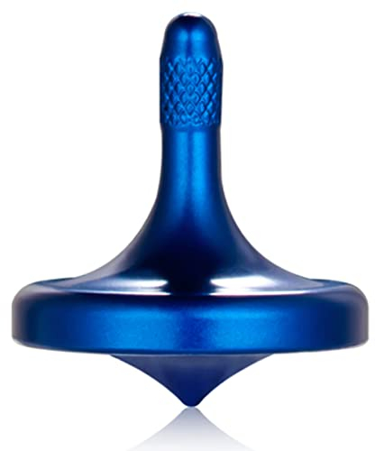 Trottola in Metallo in Acciaio Inossidabile, giroscopio da Tavolo per Adulti, Giocattoli Che ammazzano efficacemente Il Tempo, Tempo di Rotazione Superiore a 5 Minuti (Blu Zaffiro)