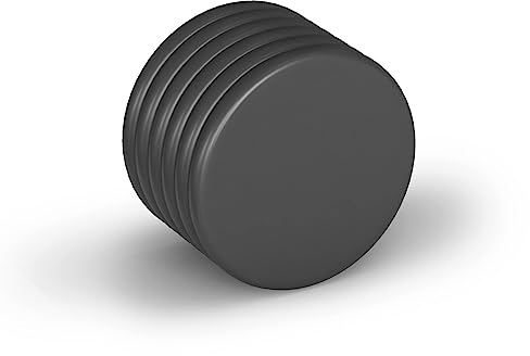 Realth Neodym Magnete Scheibe mit Epoxidbeschichteter Schwarzer 25mm*2mm 6 Stück für Kühlschrank Büro Wissenschaft Projekt und Handwerk (MDB250206)