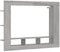 vidaXL TV Schrank, Wohnwand mit Stauraum, Schrankwand Anbauwand für Wohnzimmer, Lowboard Fernsehtisch Wandmontage, Grau Sonoma Holzwerkstoff