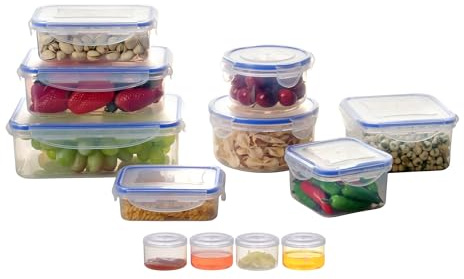 Maturi Food Storage Containers Set of 12 with Airtight Lids, BPA Free, 0.04L-1.5L