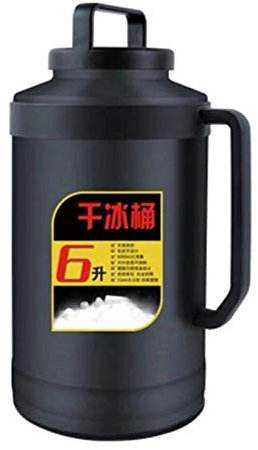 ANSNOW Cude Hielo Cubo de Hielo Seco de 6L Termo de Hielo Seco de Gran Capacidad Termo Cubo de Almacenamiento de Hielo Seco Cubo de Hielo para Cateolla de Almacenamiento de Hielo Seco Comestible Cub