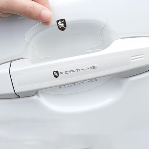 Leenax Enterprises 8PCS Auto Türgriff Silica Gel Aufkleber Türschüsselaufkleber, für FORTHING Exterior Door Handles Waterproof Anti-Scratch Stickers,A