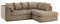 SOFASELECTIONUK LTD Jumbo Cord Scatter Back 4-Seater Right Hand Facing Corner Sofa: Elevate Your Living Room With Comfort and Style (Beige, Right Hand Facing)