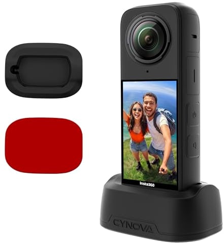 CYNOVA Insta 360 X4 Holder, Stable Camera Stand, Secure Attachment, Non-Slip, Silicone, Black