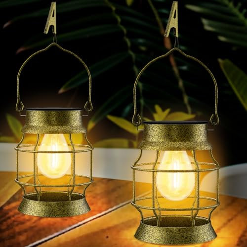 Solarlaterne für außen, LED Solarlampen Gartendeko,Solarlaterne für Außen IP65 Wasserdicht Solarleuchten, Hängend Solar Gartenleuchten für Draußen, Garten, Balkon,Terrassen