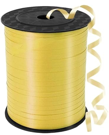 CHJENYI 450 Meter/500 Yard Schleifenband, Balloon Ribbon Curling Band-Ballon Schnur,Geschenkband,Weihnachten Neujahr Partydeko,Basteln, Hochzeitsdeko,Geschenkverpackung (Gold)