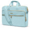 MOSISO Sacoche Ordinateur Portable 13-13,3 Pouces,Porte-document Femmes Hommes,14 Pouces Carré Matelassé Sac Messager d'ordinateur Bureau Voyage avec 3 Poches & Courroie,Bleu Glacé