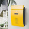 YKHAUPD Briefkästen, Wandbriefkasten, Wahlurne,brifkasten, Verzinktes Blechmaterial, Wind- und Regensicher, Großes Fassungsvermögen, für den Innen- und Außenbereich Geeignet(Yellow)