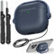 Wowwat AirPods 4 Hülle 2024 USB-C mit Cleaner Kit, Fallschutz, Sicherheitsschloss-Design, Blau, Hülle für Männer mit Schloss und Schlüsselanhänger, sichere Verwendung, AirPods schützen,