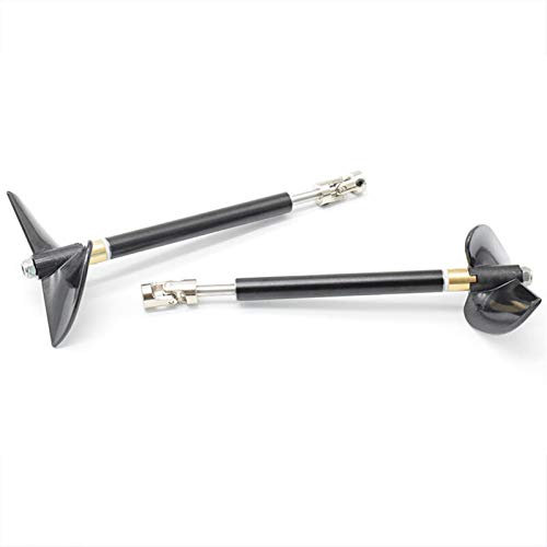 Yurefax 5mm Rc Boat Shaft Drive Shaft +D70mm 2 Blades Propeller + Universal Joint Rc Bait Fishing Boat Surfboard Model Boat Outboard Propeller(003 4mm Motor)