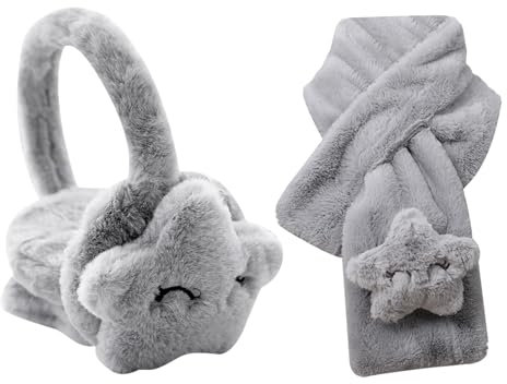 HTTDSLF Cache-Oreilles Cache Oreille, Cache Oreille Enfant Cache Oreilles, Cache-oreilles Fille Chauffe Oreilles en Peluche, Cache Oreille Enfant Fille, Cache-Oreilles Chaud Hiver (Gris)