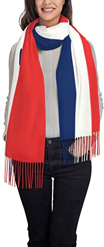 Oudrspo Schal mit norwegischer Flagge für Damen und Herren, warme Winterschals, modische große Wickel und Tücher