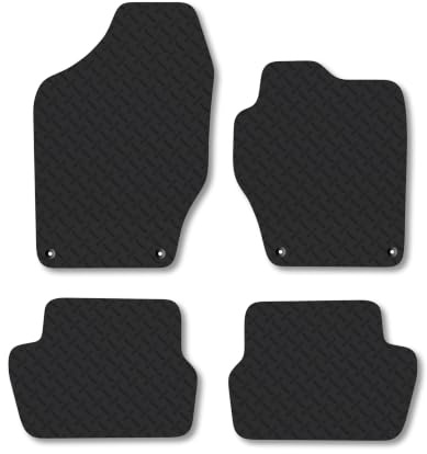 Peugeot 308 (2008-2014) 5mm Rubber Car Mats | Heavy Duty Rubber Tailored Fit Floor Mats Full Coverage Durable Waterproof Accessories Easy Clean Anti Slip Made in the UK