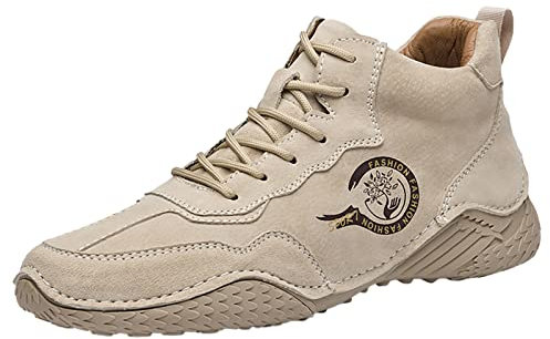 Wide Fit Herren-Lederschuhe, koreanische Mode, Kurze Schnürstiefel, Herren-Barfuß-Turnschuhe