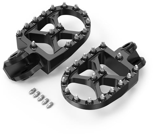 NICECNC Estriberas forjadas Anchas Compatible with 65SX 2009-18 85SX 2003-17 125SX 250-450SX-F 1998-15 250SX 1998-16 125-530 EXC EXC-F 1998-16 1500-300 x C 250XC-F 2006-16, Ver Ajuste, Negro