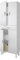 duehome | Columna de baño, Mueble de Lavabo, 4 Puertas y 1 cajón, Modelo Dolce, Acabado en Blanco Brillo, Medidas: 60 cm (Ancho) x 182 cm (Alto) X 29 cm (Fondo)