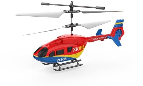 VATOS Remote Control Helicopter,2.4GHz Altitude Hold Birdy RC Helicopters with Gyro & LED Light,One-Key take-off and landing,3.5 CH Radio Controlled Aircraft Indoor for Kids Adults Beginner age 10+