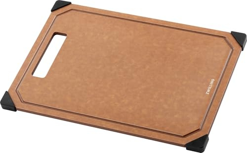 ZWILLING Z1031-038 Schneidebrett aus Holzfaser, braun, mittelgroß, Tee, kratzfest, spülmaschinengeeignet